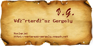 Várterész Gergely névjegykártya